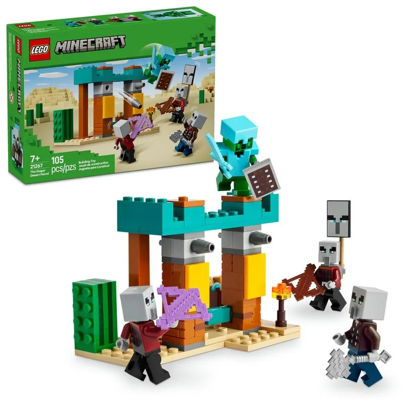 LEGO - Minecraft - A Patrulha de Illagers no Deserto