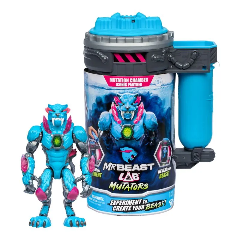 Câmara De Mutação Com Boneco Colecionável Mrbeast Lab Mutators - Pantera Icônica