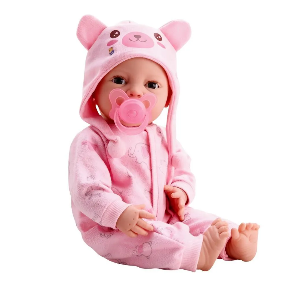 Boneca Brincando de Pijama Menina New Born Divertoys