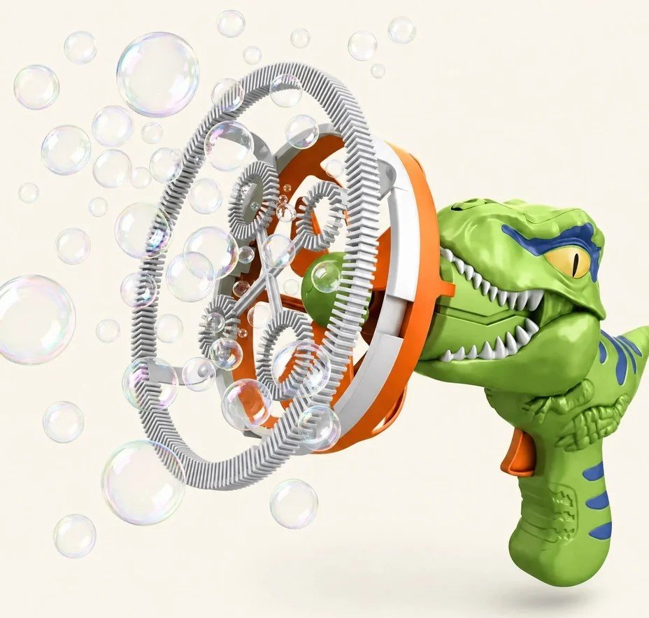 Dino Bubble Criativaê - Lançador Mágico de Bolhas Gigantes de Sabão